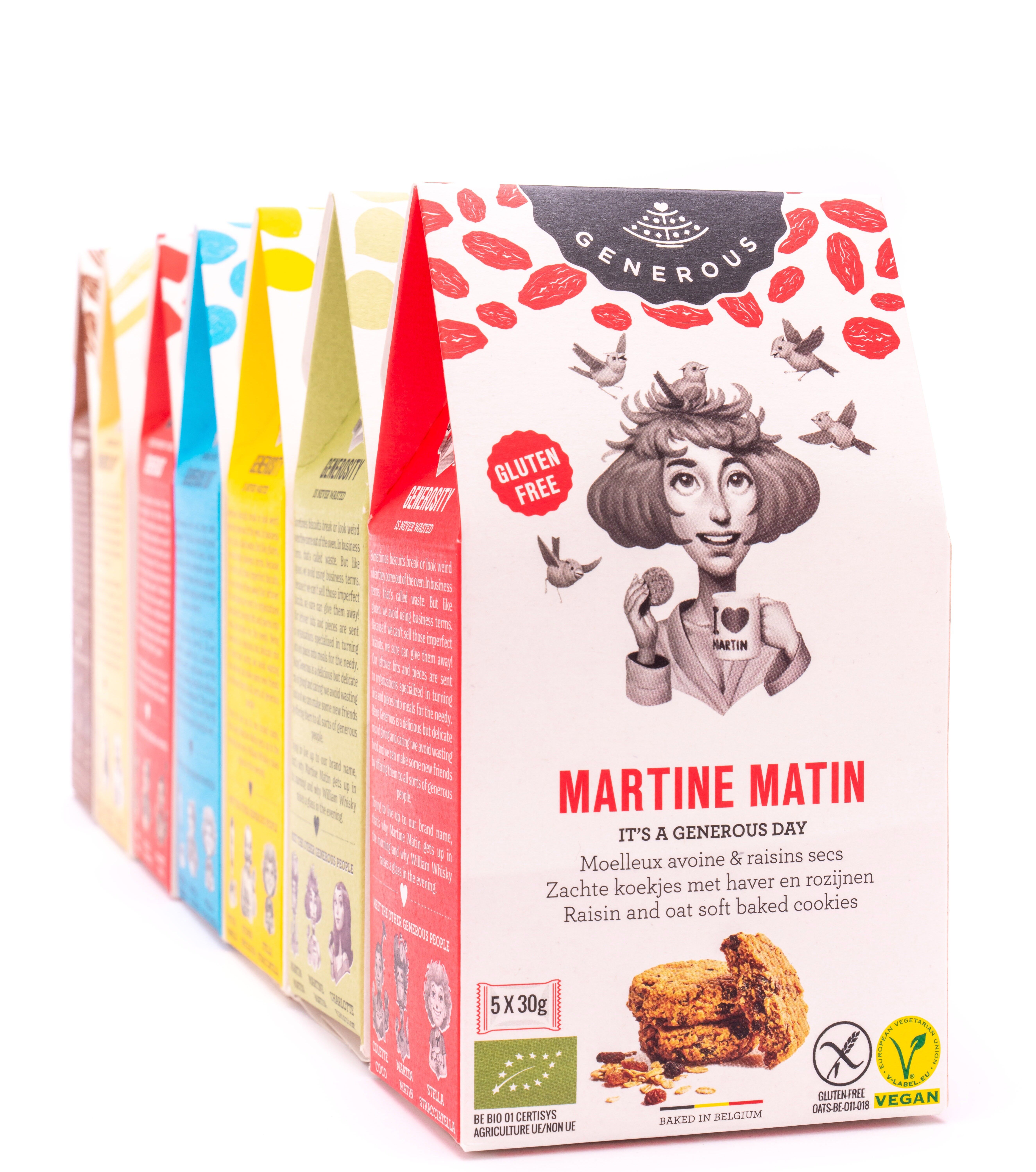 Martine Matin 150g - Biscuits à l'avoine et aux raisins