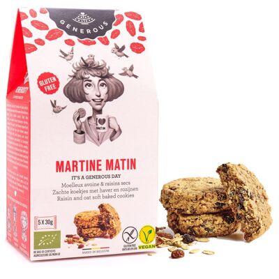 Martine Matin 150g - Biscuits à l'avoine et aux raisins