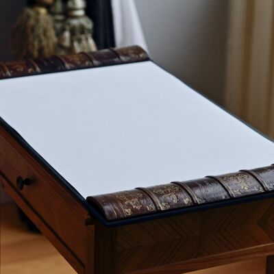 PERSONALISED Book Desk Blotter TAN LEATHER