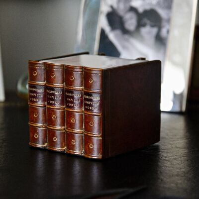 Book Note Block Holder TAN LEATHER