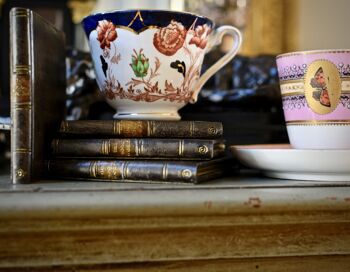 Sous-verres de livre PERSONNALISÉS Ensemble de 4 CUIR TAN 2