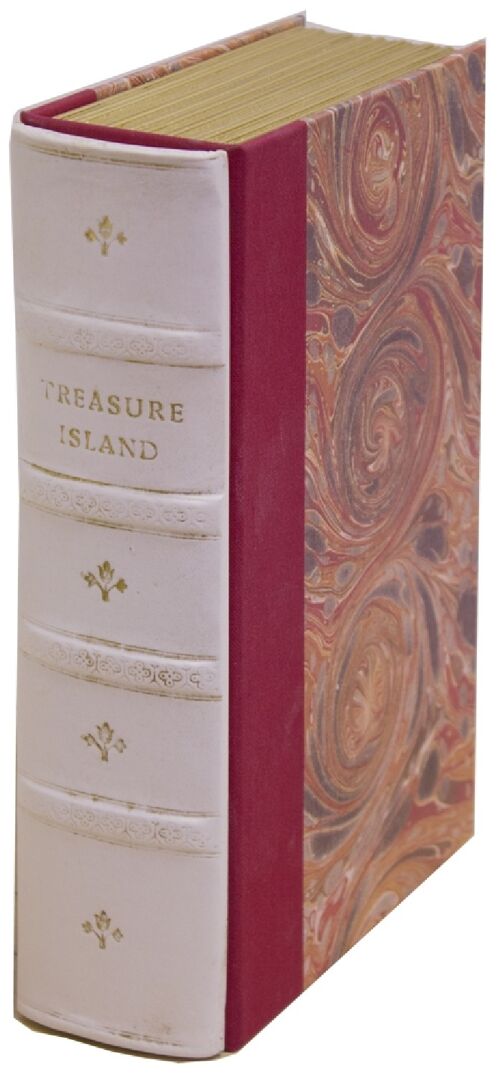 TREASURE ISLAND Book Safe VELLUM WHITE
