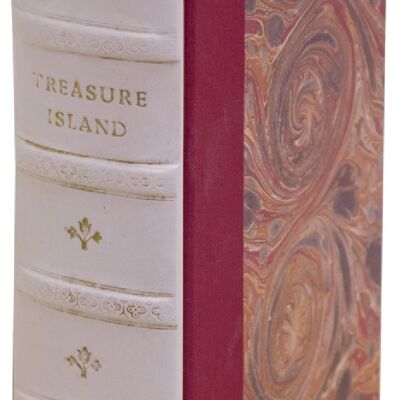 TREASURE ISLAND Book Safe VELLUM WHITE