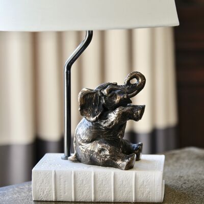 Lámpara Elefante sobre Libro sin pantalla VELLUM BLANCO