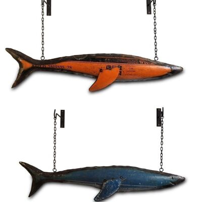 Blechfisch - poisson en métal avec chaînes