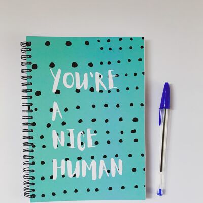 Ready to post Notebooks - Youâ€™re a nice human A4 soft