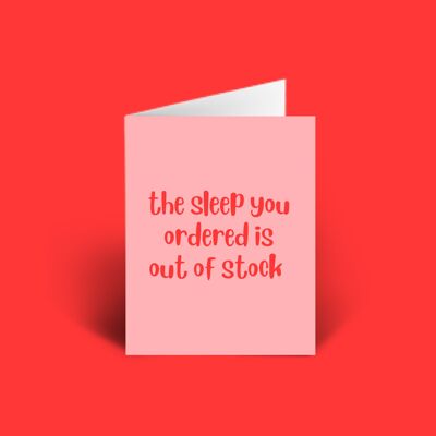 Sleep out of stock A6 Motherâ€™s Day Card blank inside.