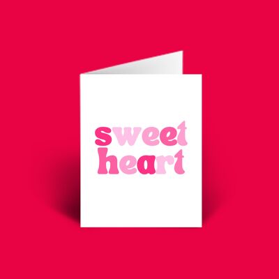 Dolce cuore A6 San Valentino anniversario galentines carta d'amore vuota all'interno.