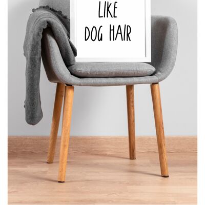 J'espère que vous aimez les poils de chien/chat A5, A4, A3 affiche drôle Wall Art | impression typographique monochrome - A5