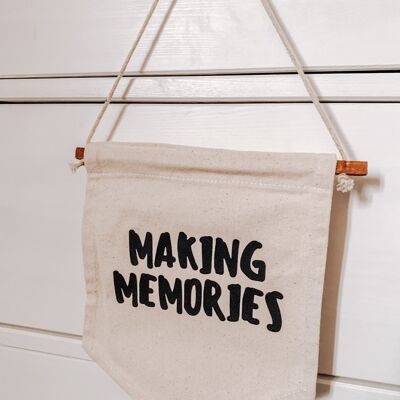 Making Memories canvas flag /banner /pendant
