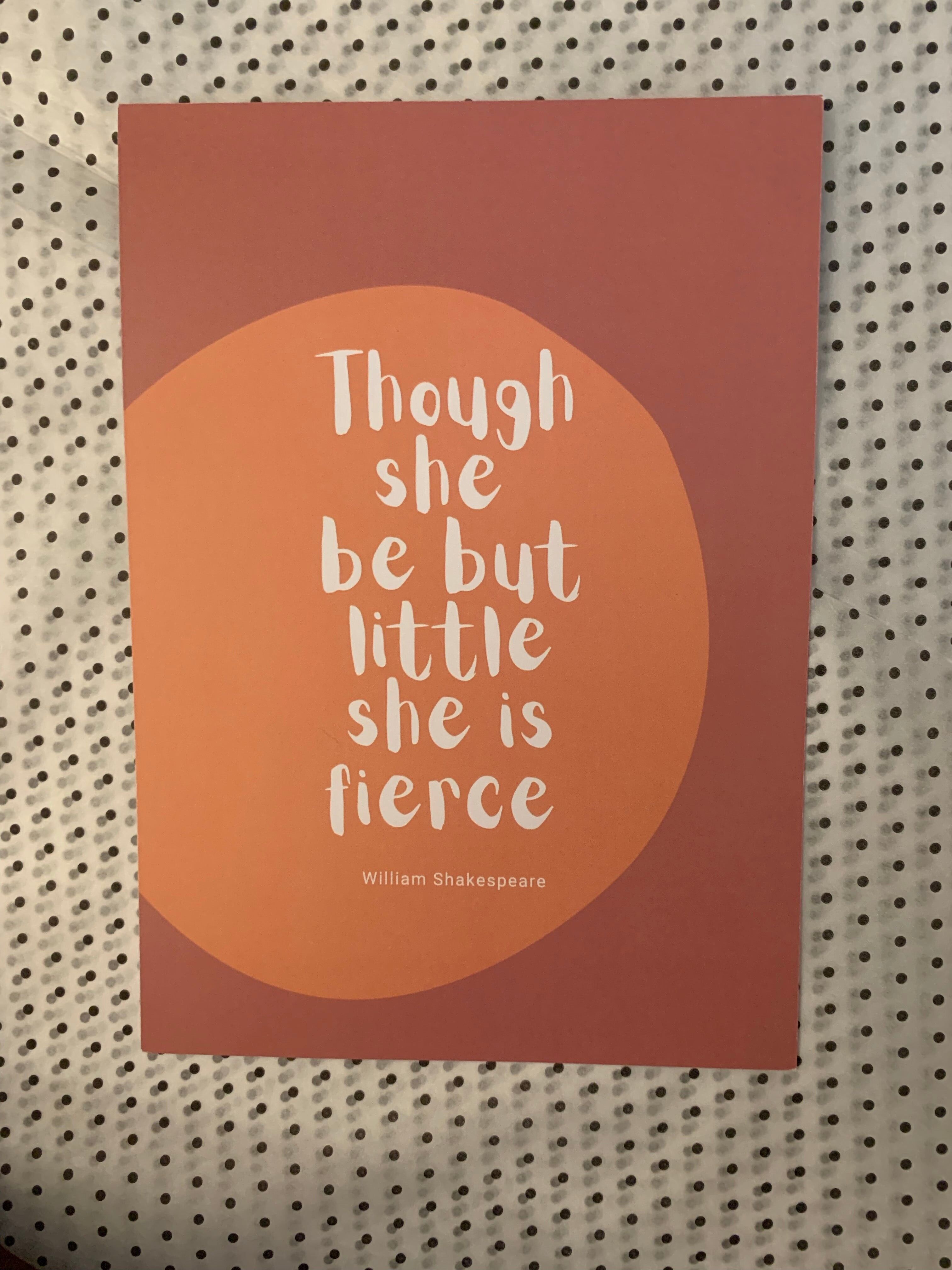 Fiver Friday- 3 x A5 Prints for Â£5 - Though she be but little