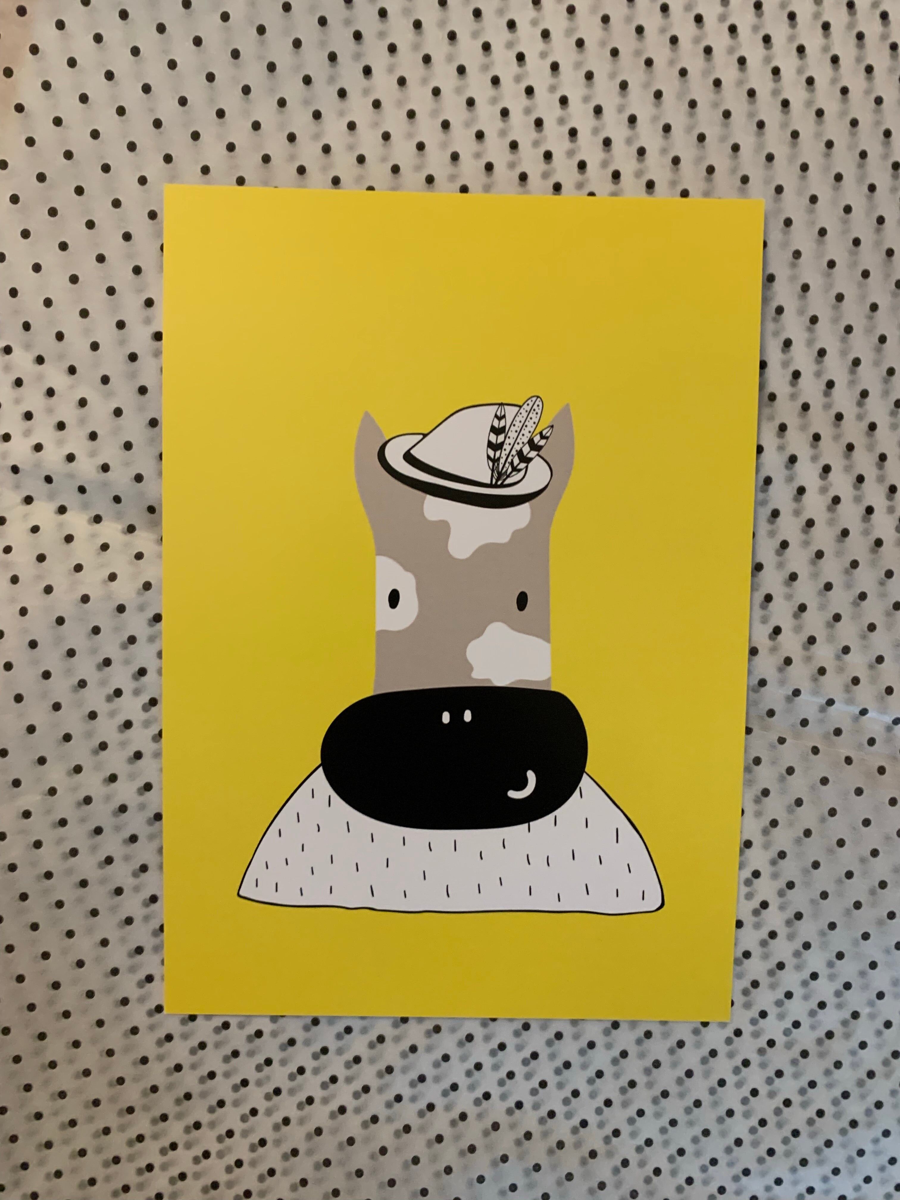 Fiver Friday – 3 x A5-Drucke für 5 £ – Gelbe Kuh