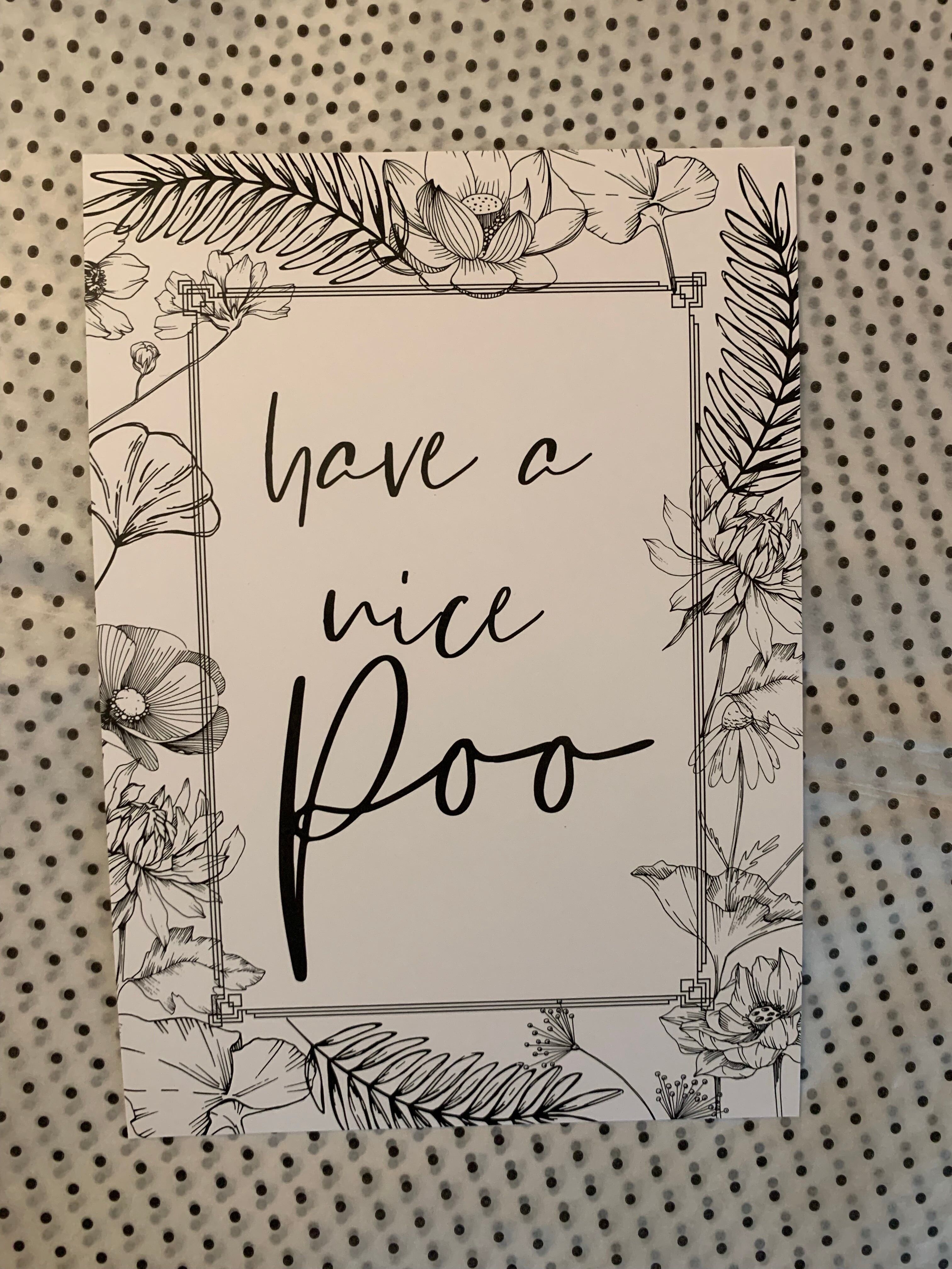 Fiver Friday- 3 x A5 Prints for Â£5 - Have a nice poo