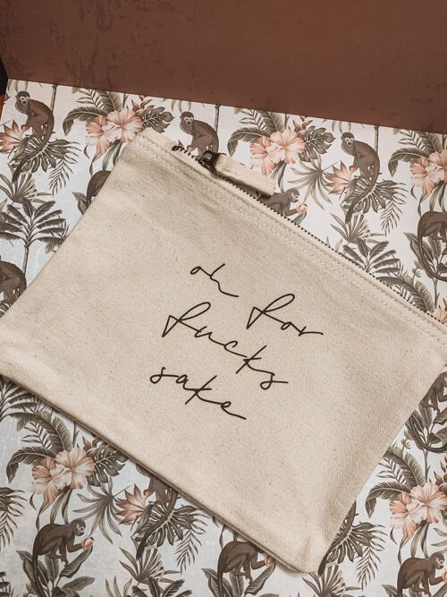 Oh FFS cotton canvas pouch /coin purse /make up zip bag