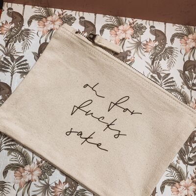 Bolsa de lona de algodón Oh FFS/monedero/bolsa de maquillaje con cremallera