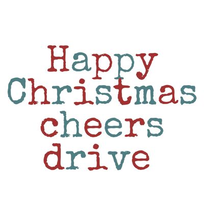 Bristol/Somerset/West Country Sprüche A6 Weihnachtskarten, innen blanko – Happy Christmas, cheers drive
