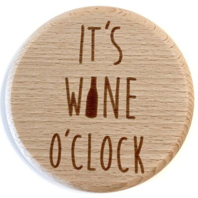 Tapa de cristal "Wine o 'clock"