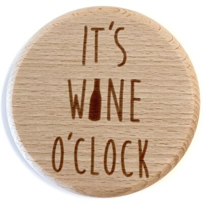 Glass lid "Wine o 'clock"