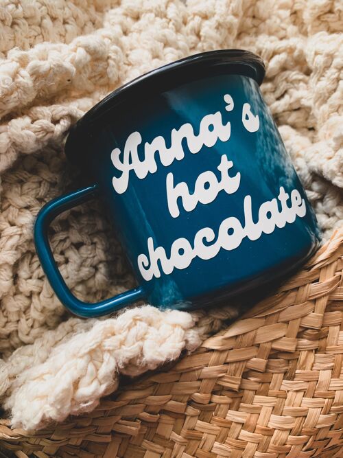 Personalised hot chocolate/ mulled wine /mulled cider Christmas Enamel Mug1