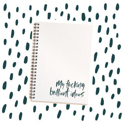 My fucking brilliant ideas A4 or A5 wire bound notebook Choice of Hard or Soft Cover. - A5 - Hard Cover