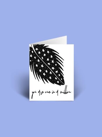 Vous êtes un sur un million de cartes A6 vierges à l'intérieur, anniversaire, tu me manques, carte d'amour