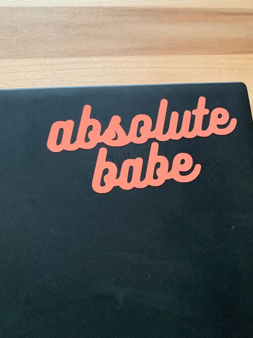 Mirror stickers vinyl decals - Absolute Babe - Coral