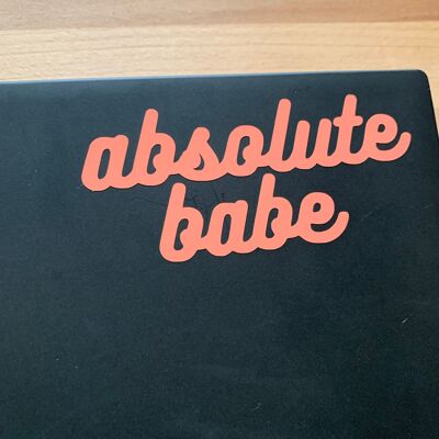 Spiegelaufkleber aus Vinyl - Absolute Babe - Koralle