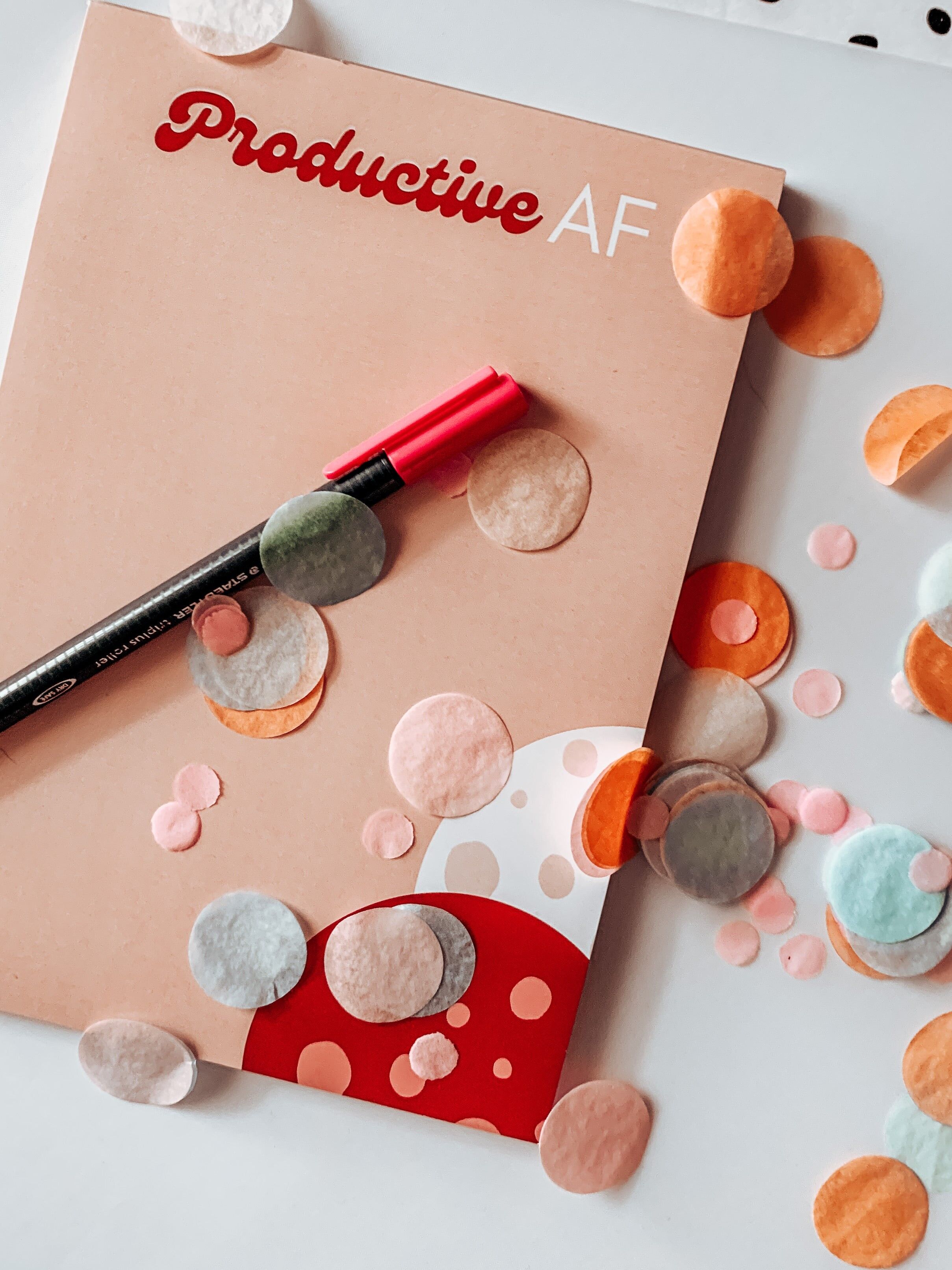 Bloc-notes rose AF A5 productif papeterie de bureau mignonne amusante