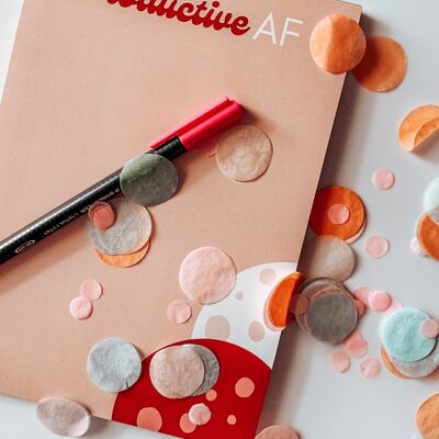 Productive AF A5 pinker Notizblock Spaß süßes Büromaterial