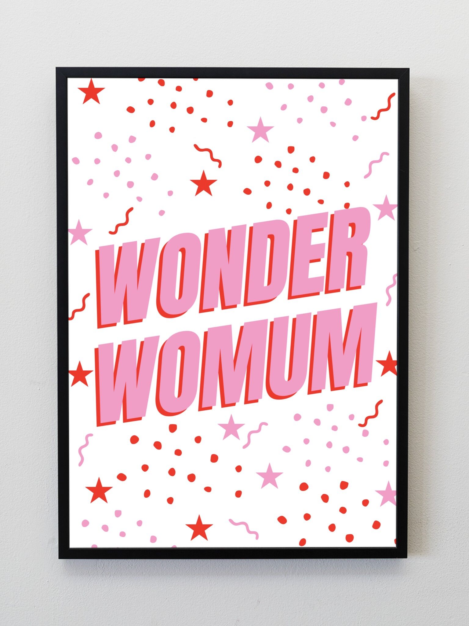 Wonder Womum Festa della mamma A5, Wall Art | stampa tipografica - A4