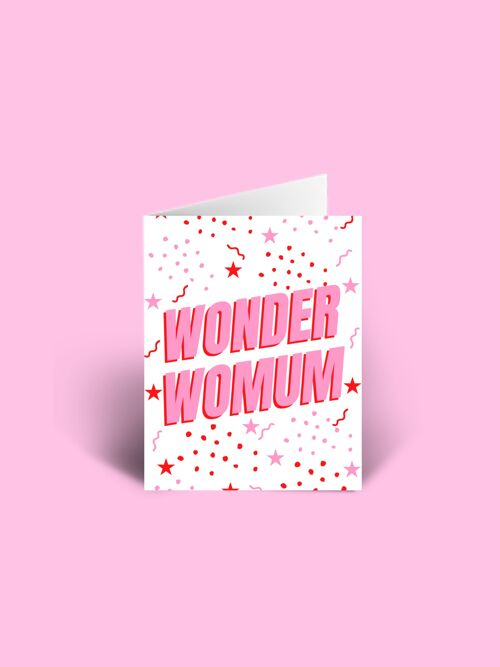 Wonder womum A6 Motherâ€™s Day Card blank inside.