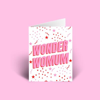 Wonder womum A6 Motherâ€™s Day Card blank inside.