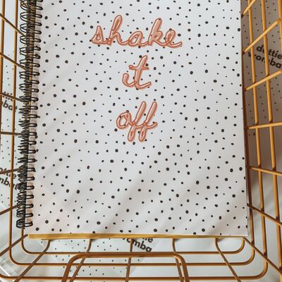 Shake it off A4 or A5 wire bound notebook Choice of Hard or Soft Cover. - A5 - Hard Cover