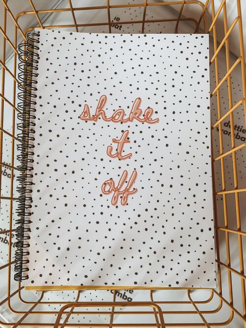 Shake it off A4 or A5 wire bound notebook Choice of Hard or Soft Cover. - A5 - Soft Cover