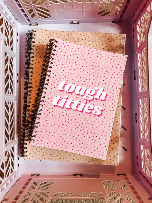 Tough Titties A4 or A5 wire bound notebook Choice of Hard or Soft Cover. - A5 - Hard Cover