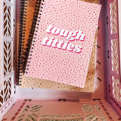 Tough Titties A4 or A5 wire bound notebook Choice of Hard or Soft Cover. - A4 - Hard Cover