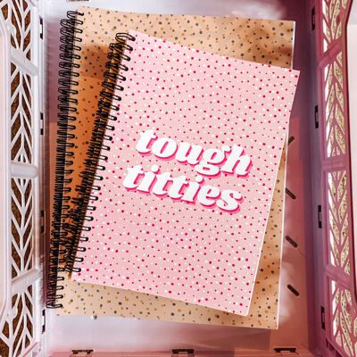 Tough Titties A4 or A5 wire bound notebook Choice of Hard or Soft Cover. - A4 - Soft Cover