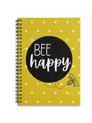 Cahier à spirale Bee Happy A4 ou A5 Choix de couverture rigide ou souple. - A4 - Couverture rigide 2