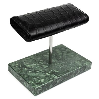The Watch Stand Duo - Green - Black Alligator