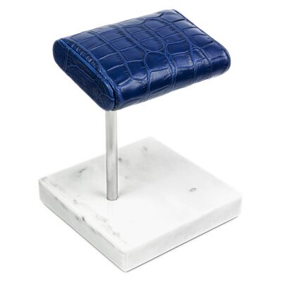 The Watch Stand - Argent & Bleu - Crocodile