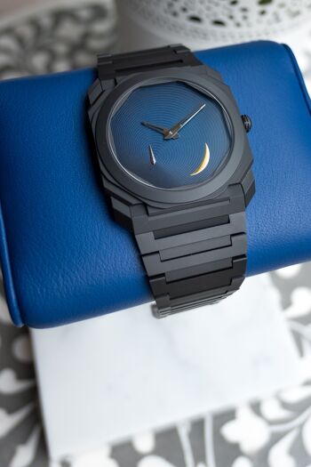 Le support de montre - argent et bleu 6