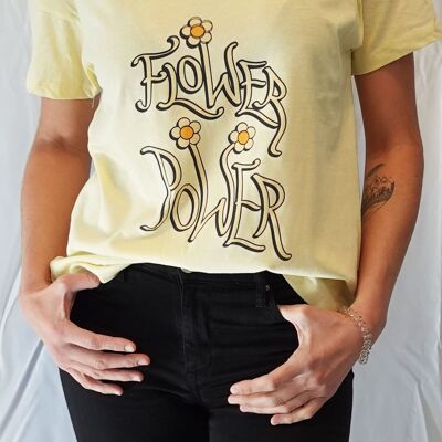 WOMEN'S ORGANIC LOOSE ROUND NECK T-SHIRT color Butter _3