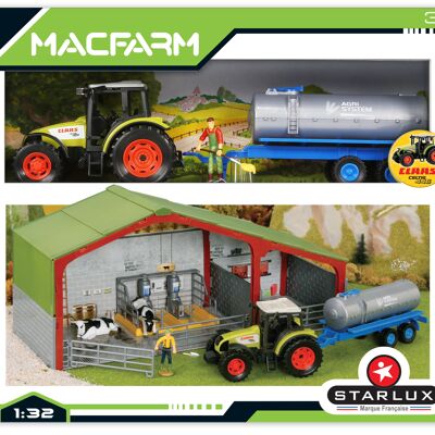 Complete Dairy Set + Tank Tractor + Accessories - From 3 years old - MACFARM 802165
