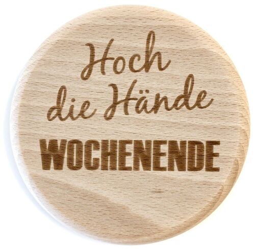 Glasdeckel "Wochenende"