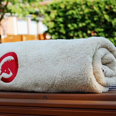 Shower and sauna towel, 70 x 140 cm, color sand