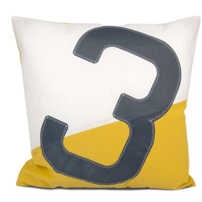 Cushion 50x50 in 100% recycled veil - Mustard n ° 3