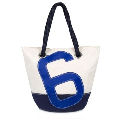 Borsa a mano Sandy in velo 100% riciclato - Blu navy n°6