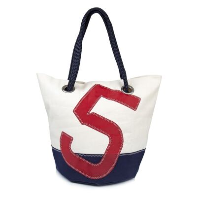 Sandige Handtasche aus 100% recyceltem Schleier - Navy Nr. 5