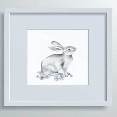 Bunny Print no.4 - Hand-drawn Illustration