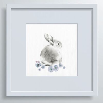 Bunny Print no.1 - Hand-drawn Illustration